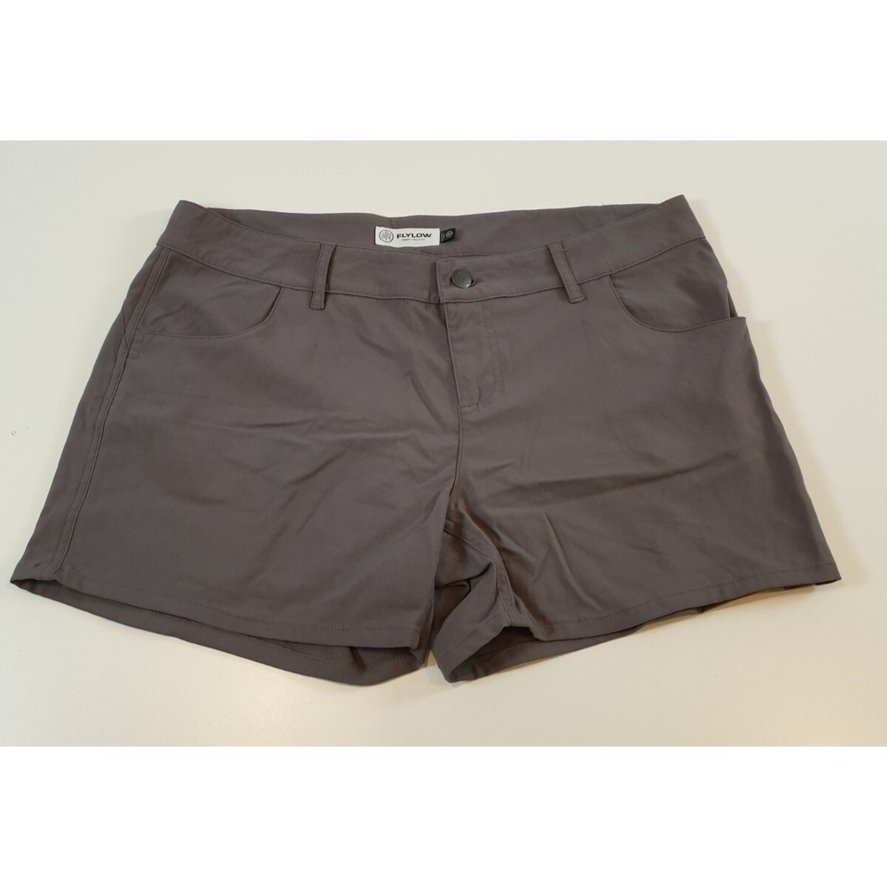 Flylow Life Short High Waist Women's XL Nylon Stretch Hiking Gray